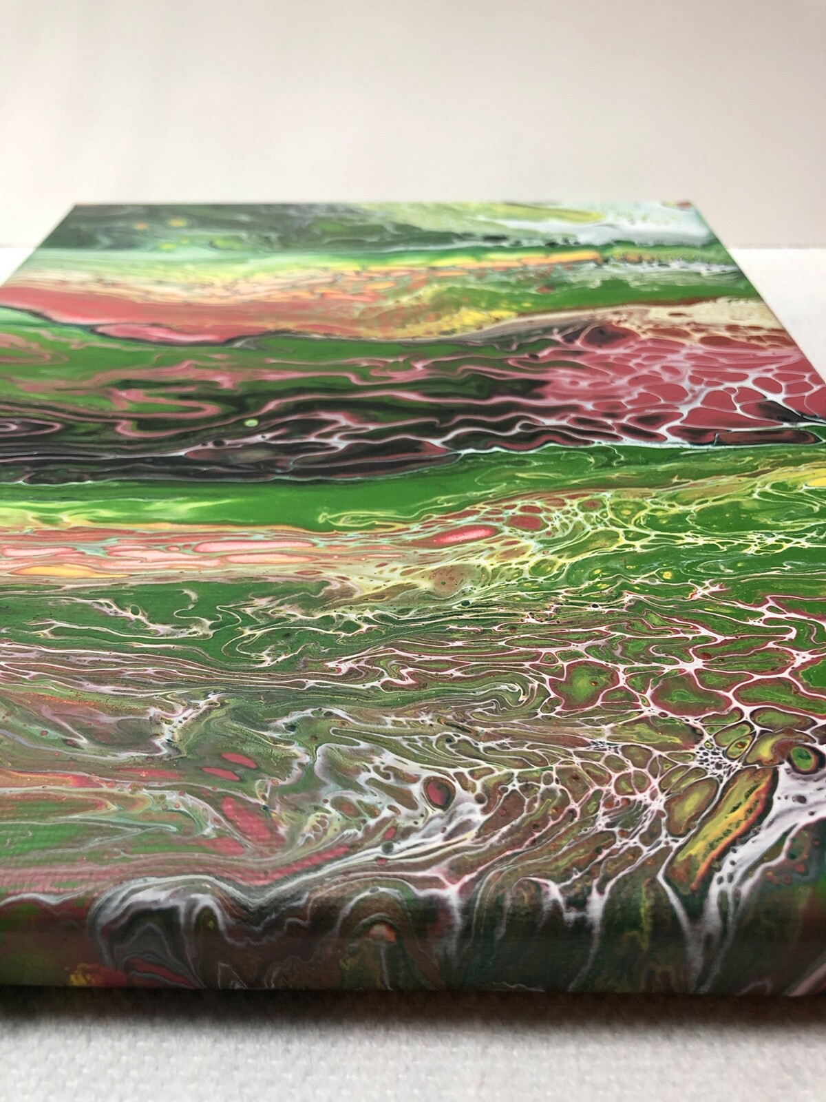 Acrylic Pour Painting – Original Abstract – 8×10 – Gulf of Guinea – Signed