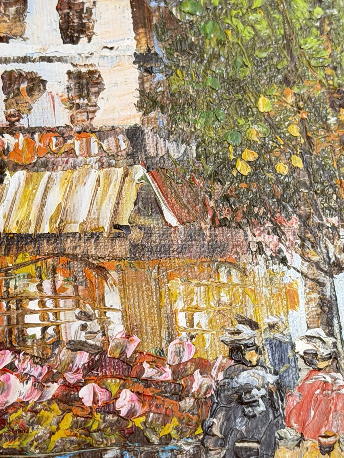 Impressionist Paris Scene Painting Caroline Burnett Gilt Frame