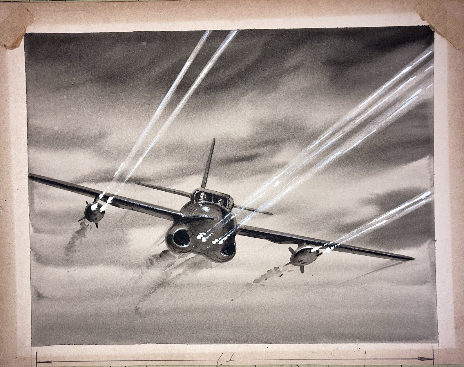 F3D Skynight~ R.G. Smith Original Art~ Ed Heinemann Bio Book, Published Art