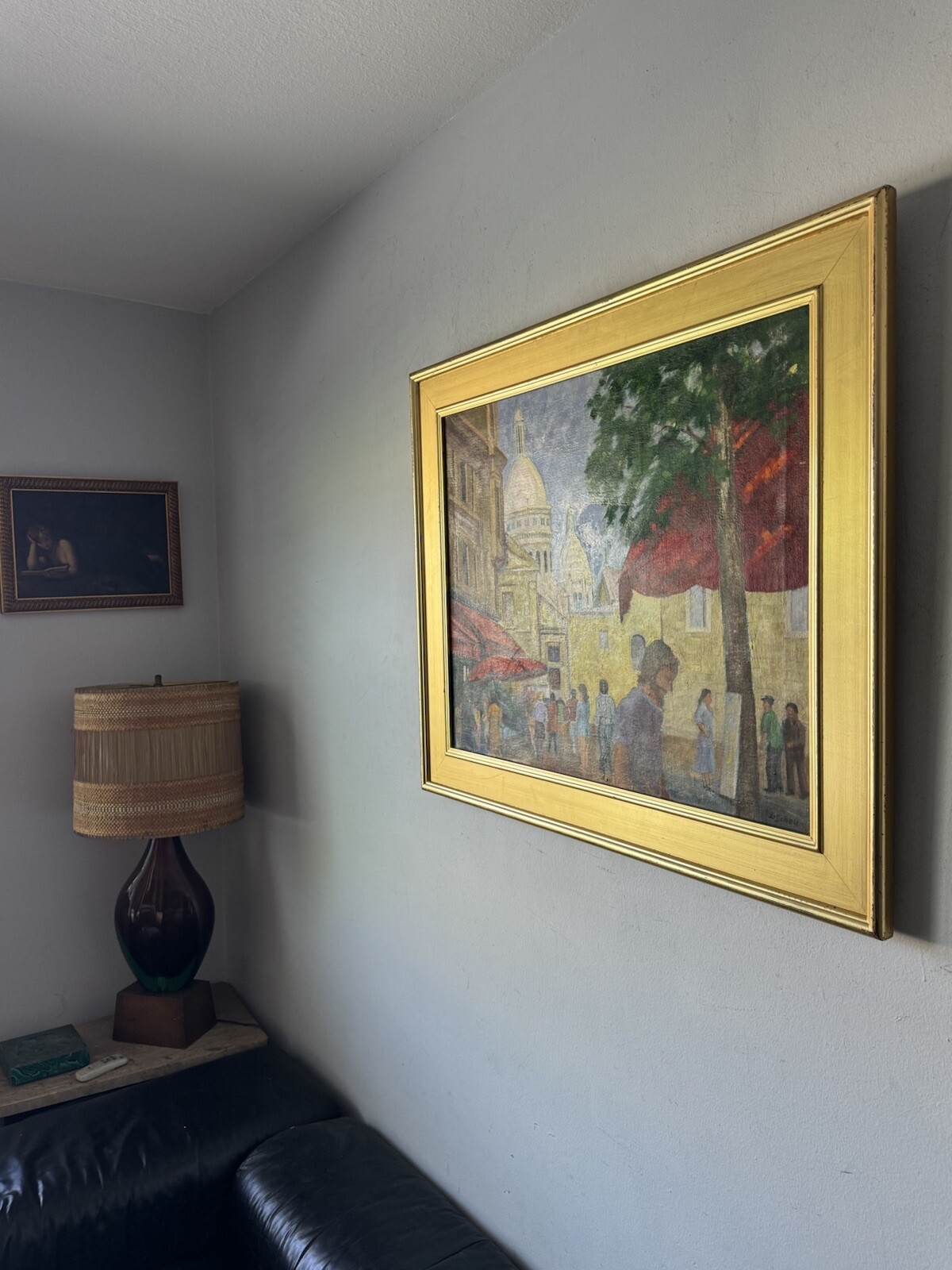 LEONARD SCHEU ANTIQUE MODERN FIGURATIVE LANDSCAPE OIL PAINTING OLD CALIFORNIA 53