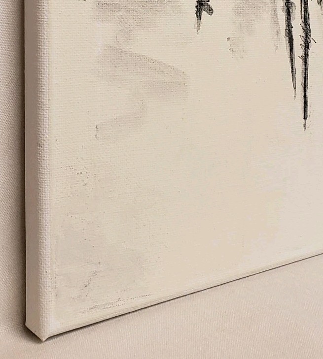 No.664 Original Abstract Minimal Landscape Drawing On Canvas By K.A.Davis