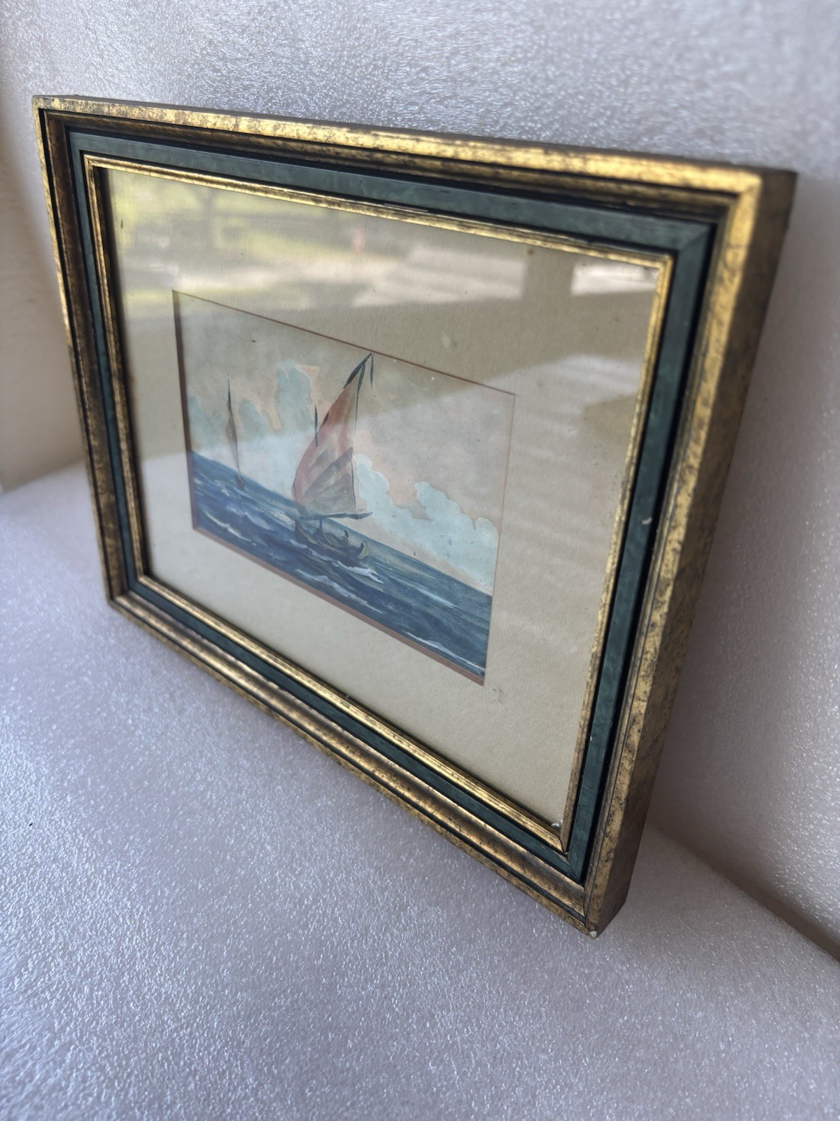 SET OF TWO VINTAGE – WATER COLOR PAINTINGS – WATER SCAPES – BEAUTIFULY FRAMED!