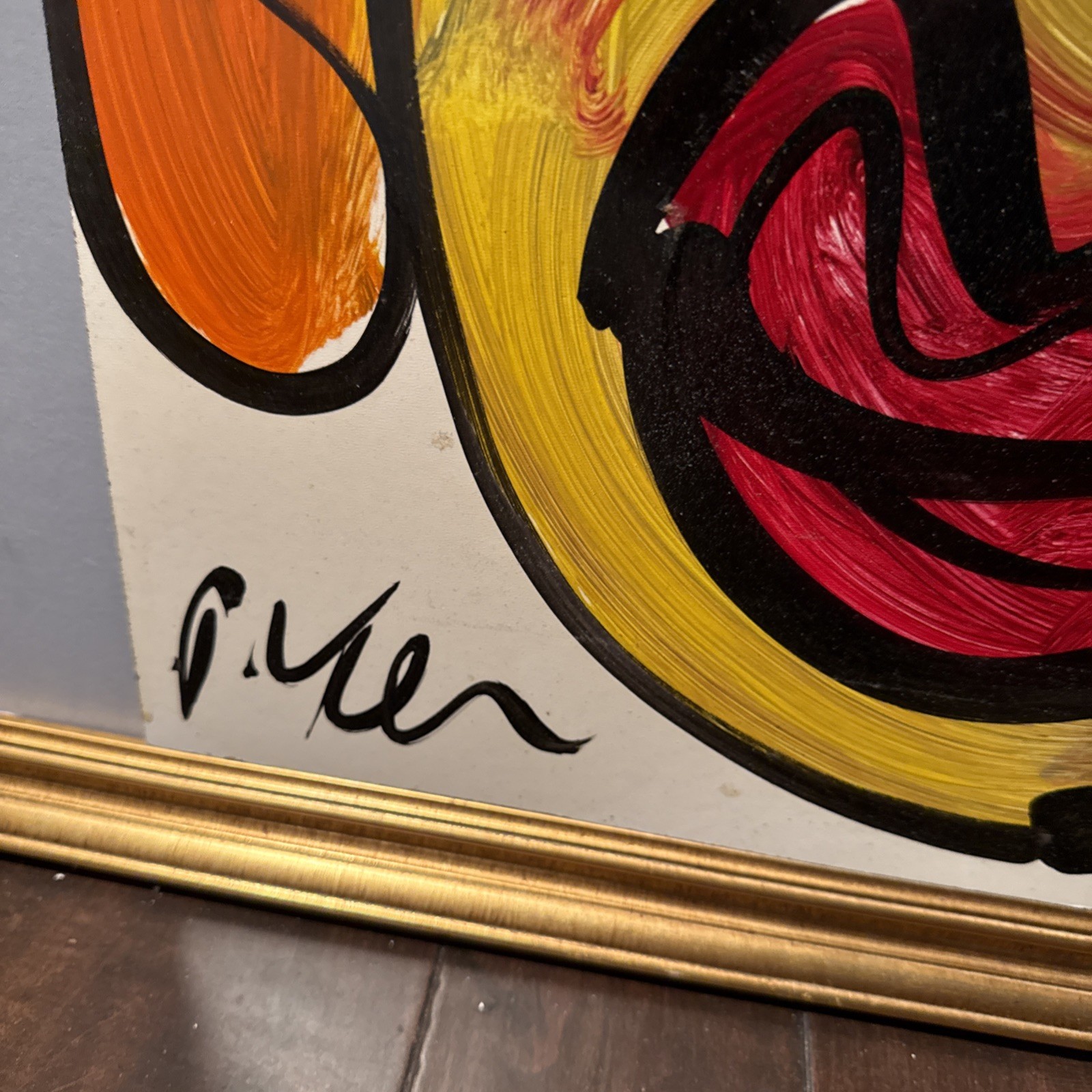 Peter Keil Abstract Portrait Painting COA Modern Art 24” X 16”
