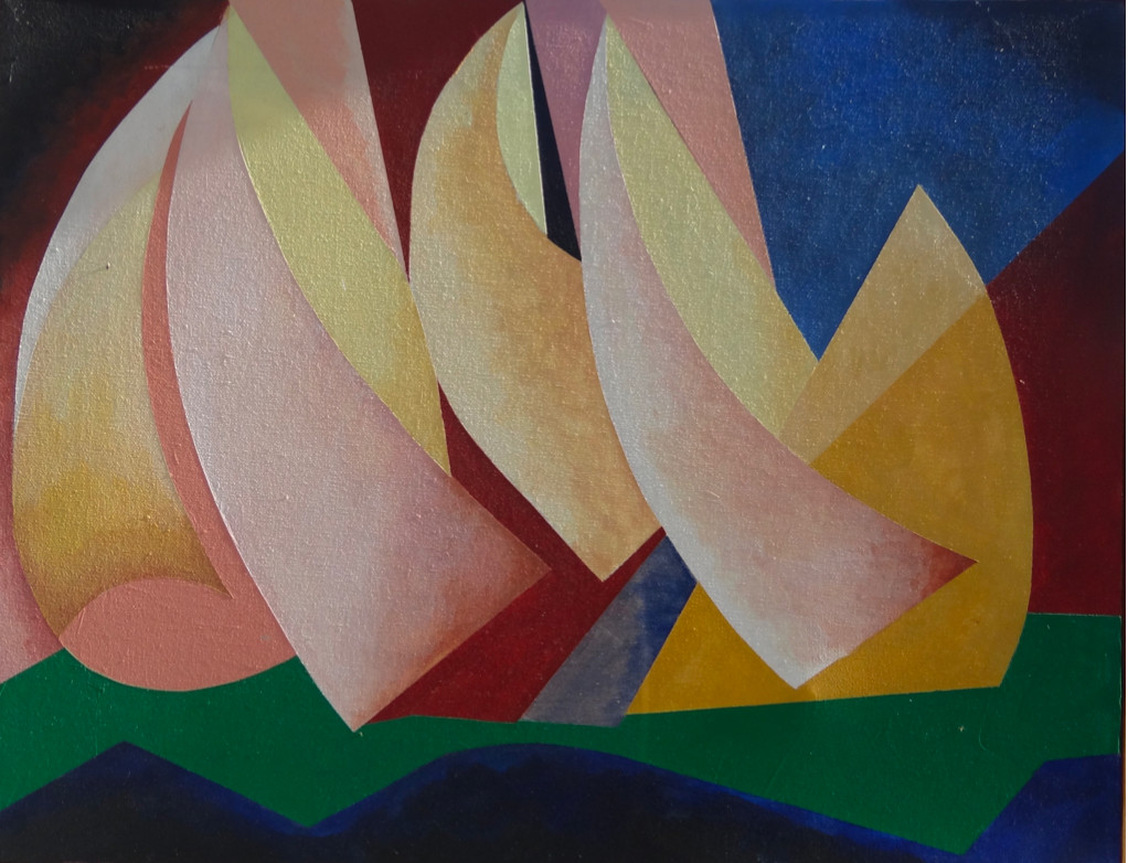 Homage – Painting by American Artist Emilio Grossi (1926-2014)