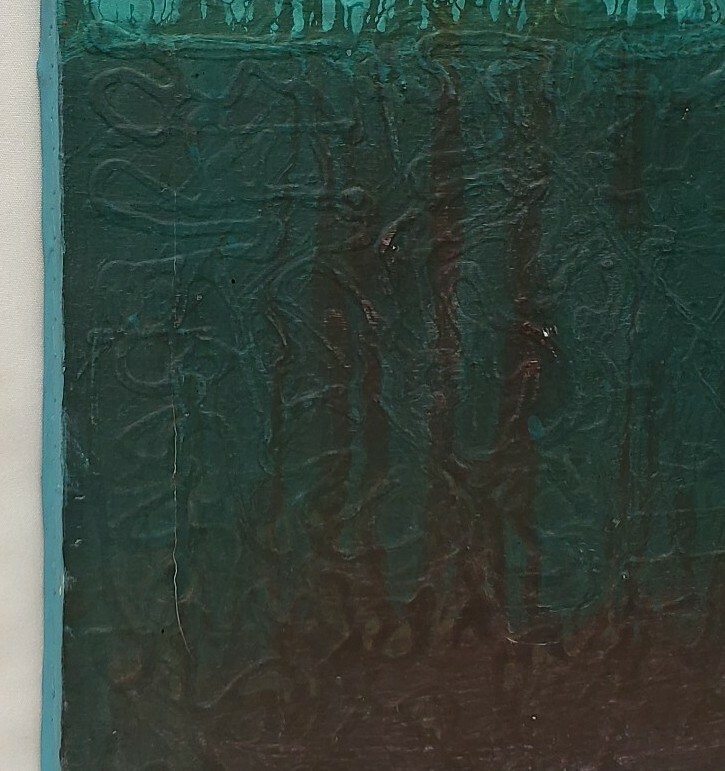 Original Abstract Modern Minimal Textured Reduction Painting By Ireland Davis