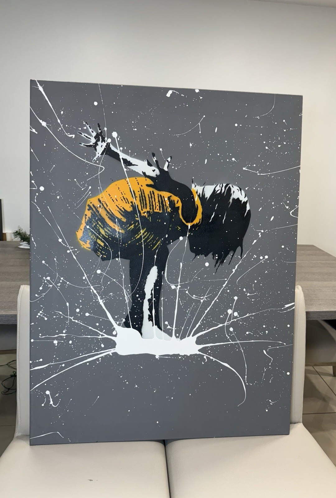 GRAFTER Original Signed “Splash” Canvas Modern Contemporary Art 40 By 30 Inches