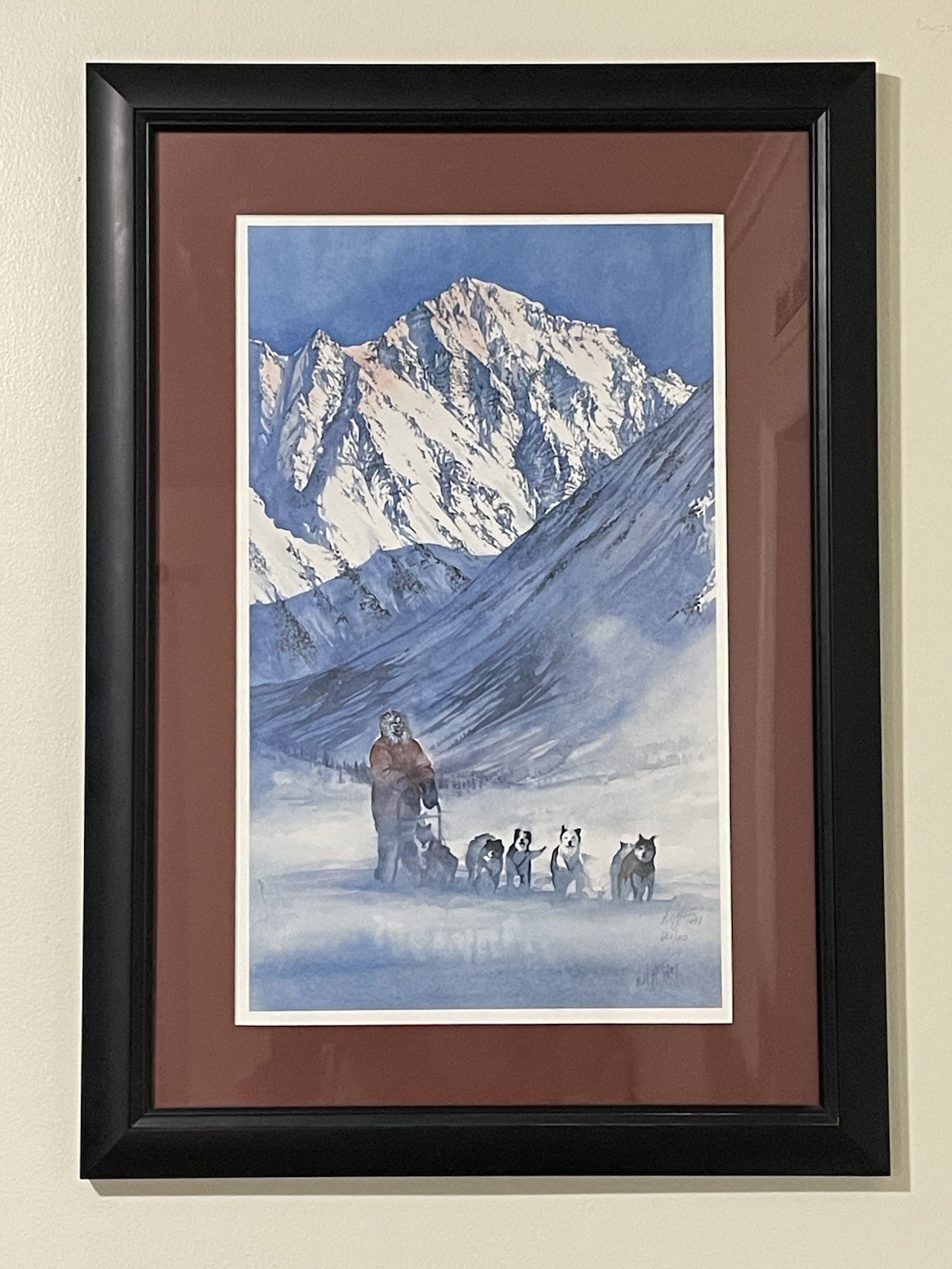 Sled Dog Print Alaska Cabin Home Decore Wall Art Man Cave