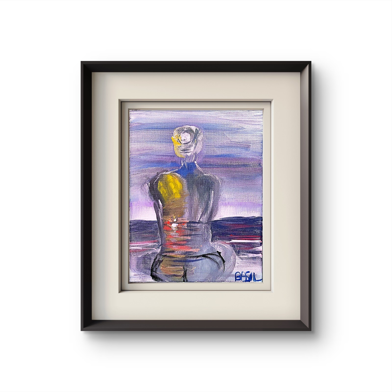 Seashore Meditation Original Expressionism Acrylic Abstract Canvas 11×14