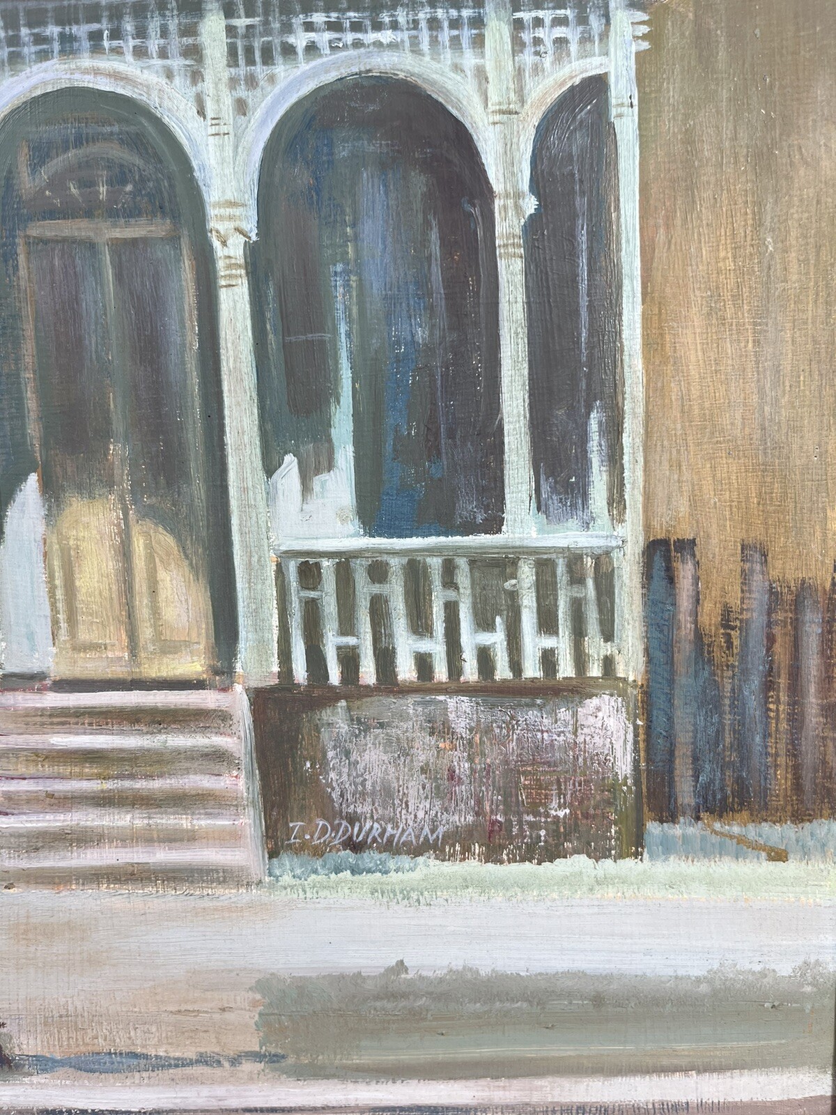 ISAIAH DAVIS DURHAM VIRGINIA ANTIQUE VICTORIAN HAUNTED BATES HOUSE PAINTING