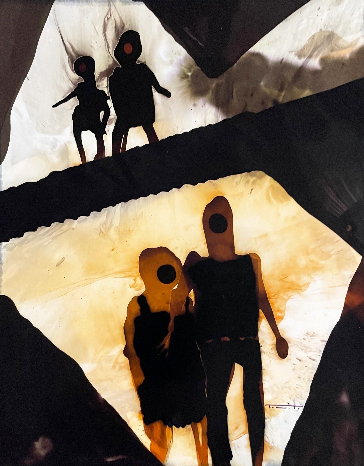 Tonito Original Painting.SOME Bodies 4.Unique Organic Otherworldly art.Figures