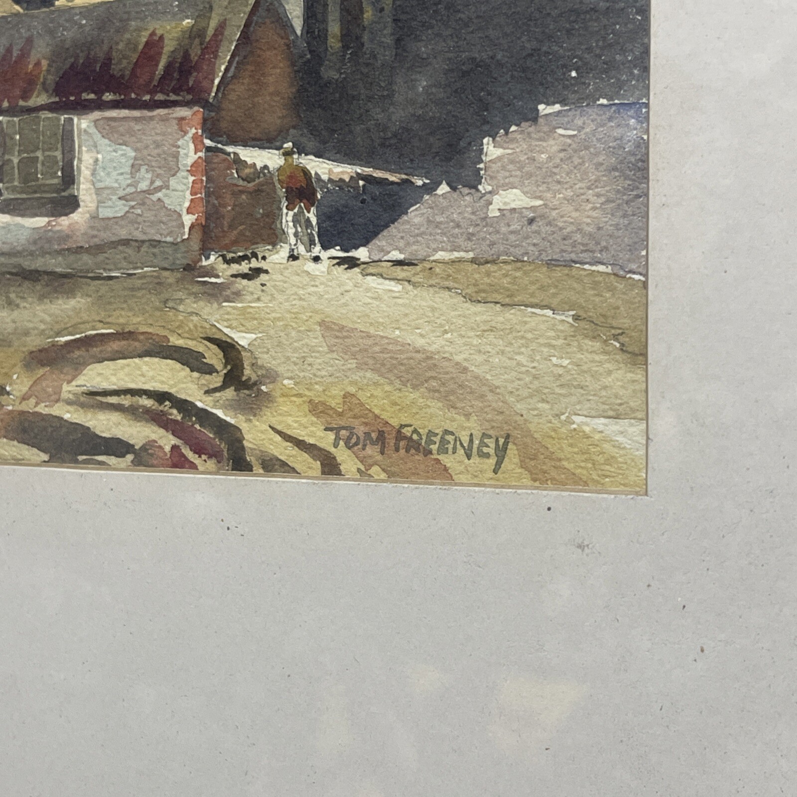 Tom Freeney Watercolor Windmill 13” x 9”
