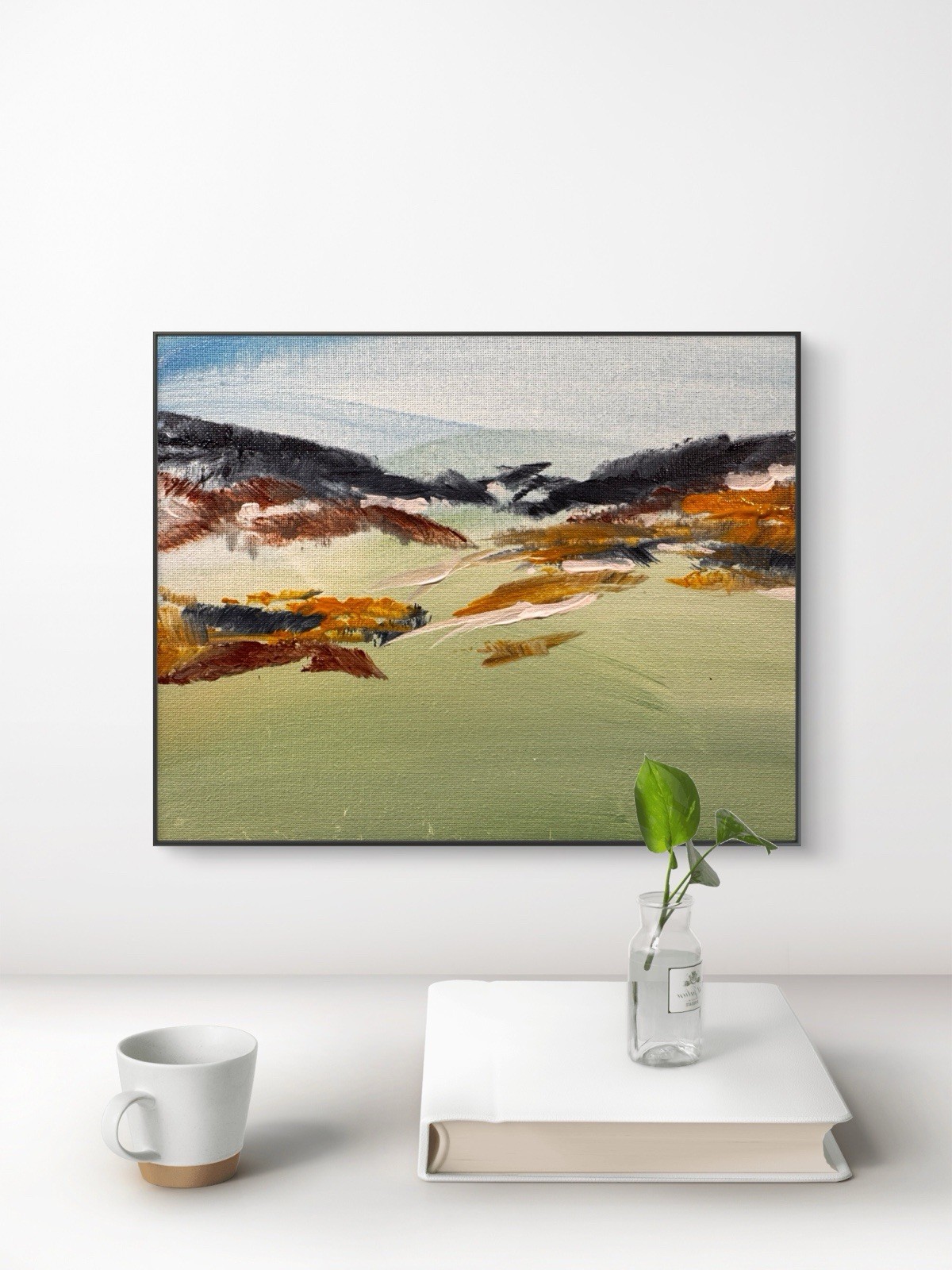 Original Abstract Expressionism 8×10 Landscape Handmade Signed Fine Art 155