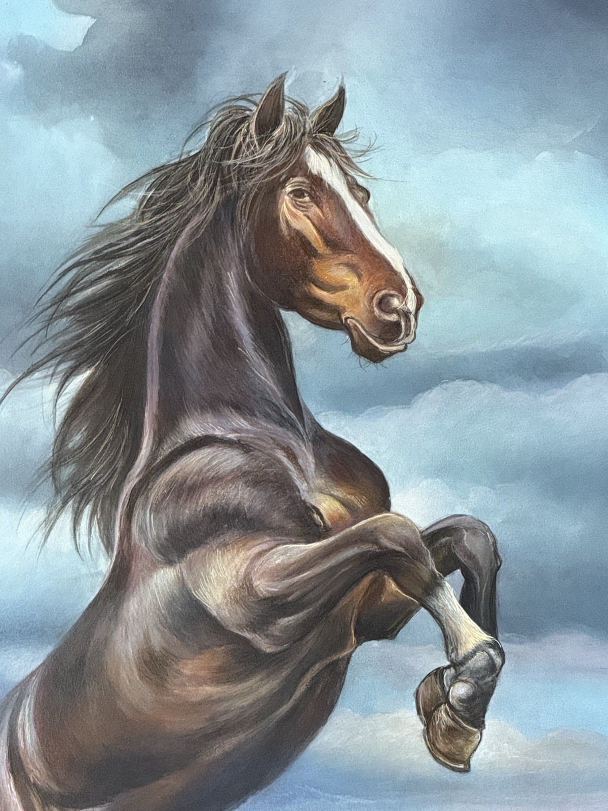 BRUCE STOLL WILD STALLION HORSE IMPRESSIONIST OIL PAINTING WESTERN EQUESTRIAN