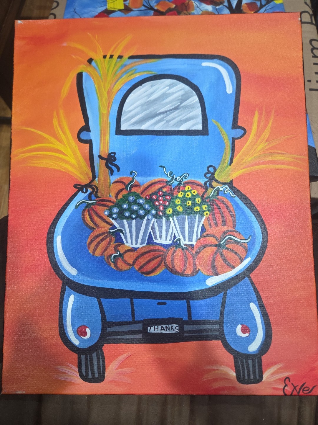 Folk Art Painting 20″ x 16″