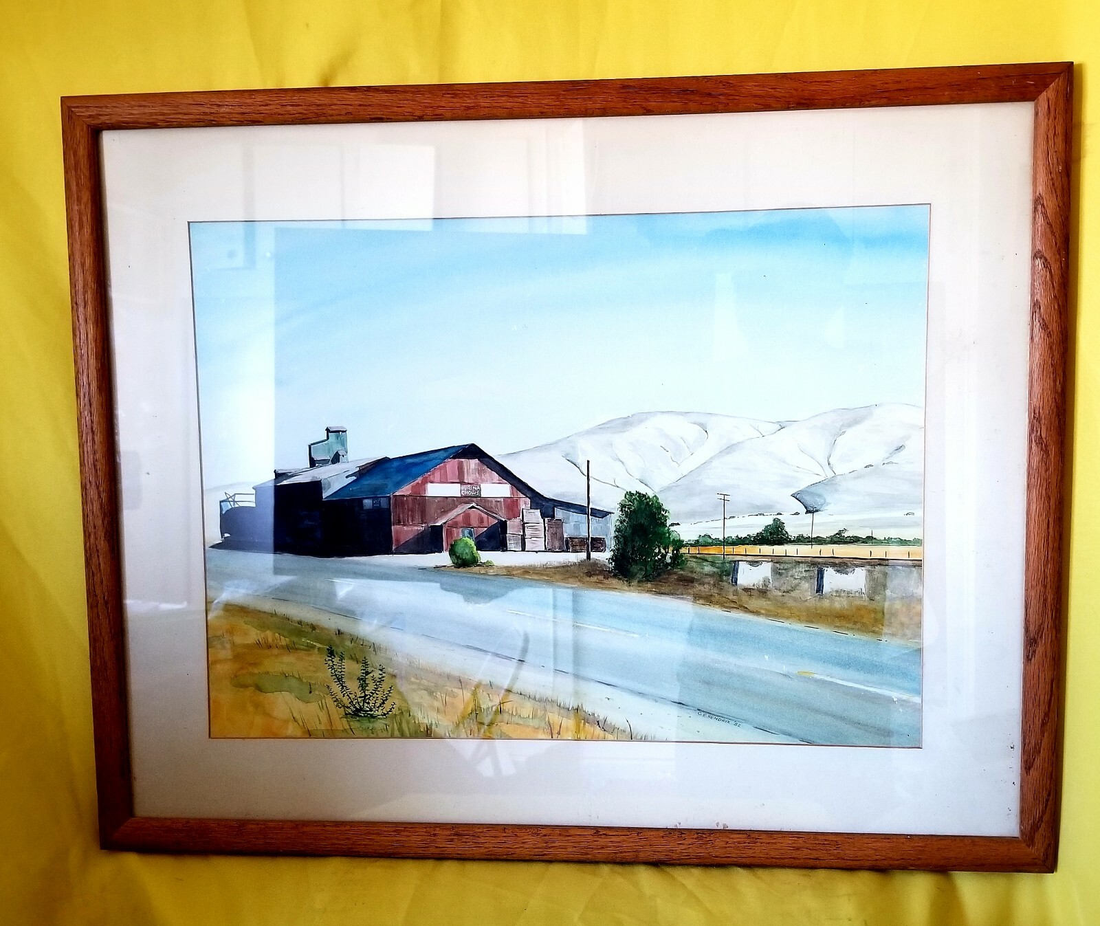 Signed Watercolor Painting by C. Hendrix Framed 23″x29″