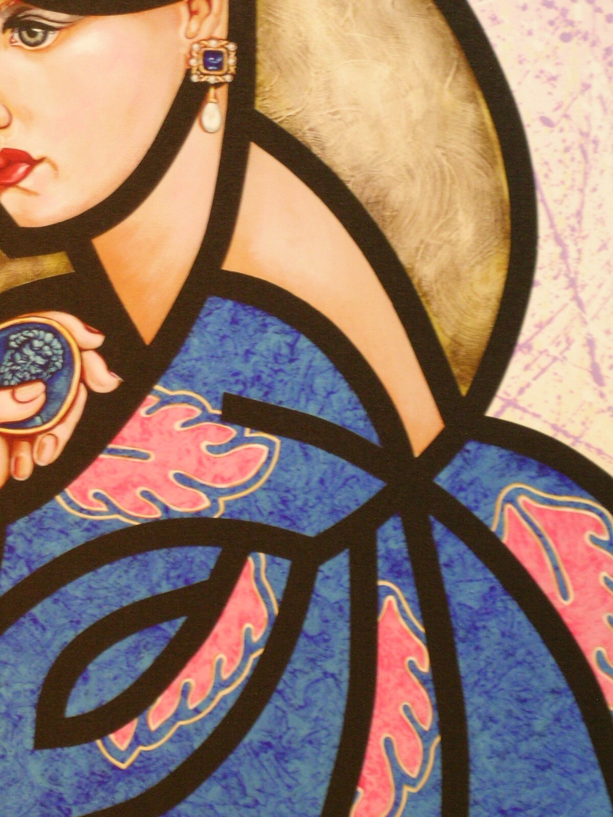 Archival Fine Art Print on Canvas Woman Courtisan