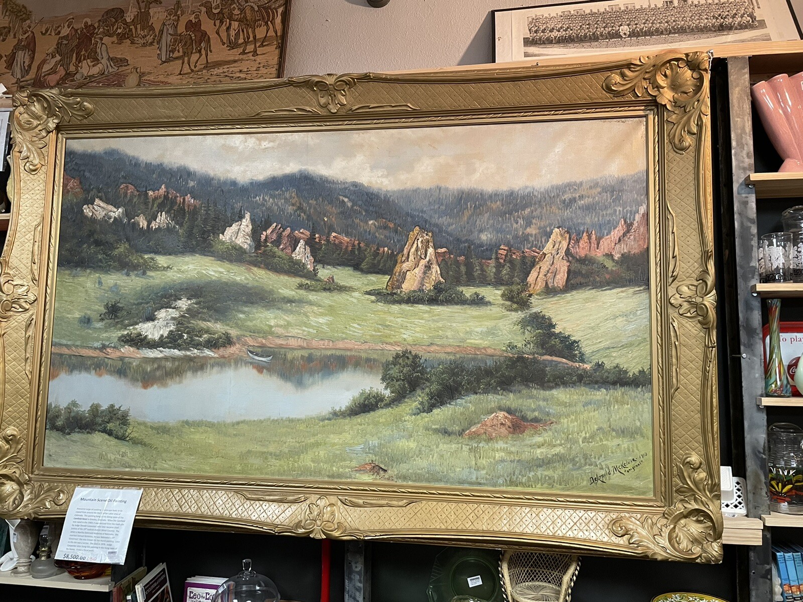 Rare Large Colorado Mountain Scene DeArnold-McKelvie 1913 Greeley History 8′ x 4