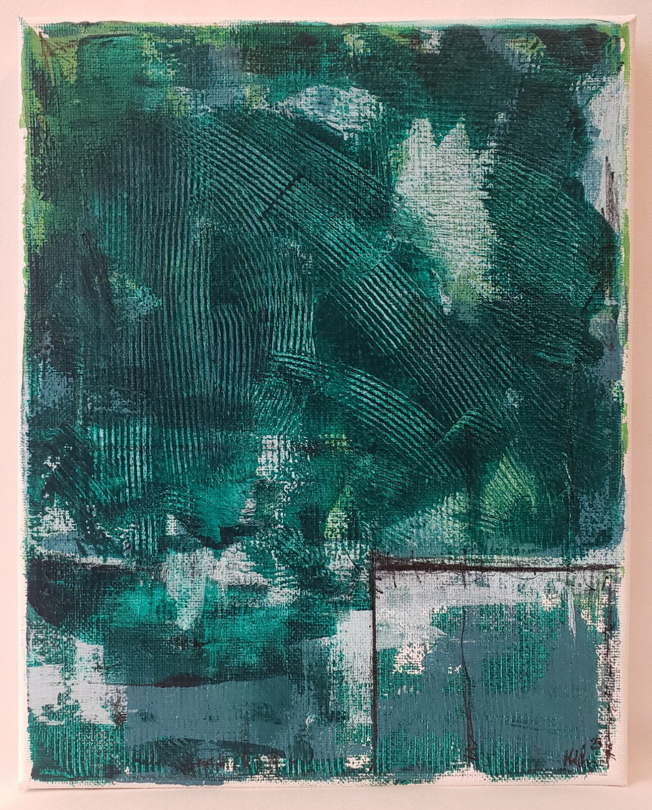 No.567 Original Abstract Modern Minimal Textured Painting By K.A.Davis