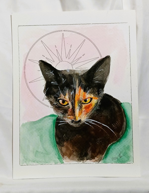 Professional Studio Pet Portrait • Watercolor • One-of-a-Kind Artwork