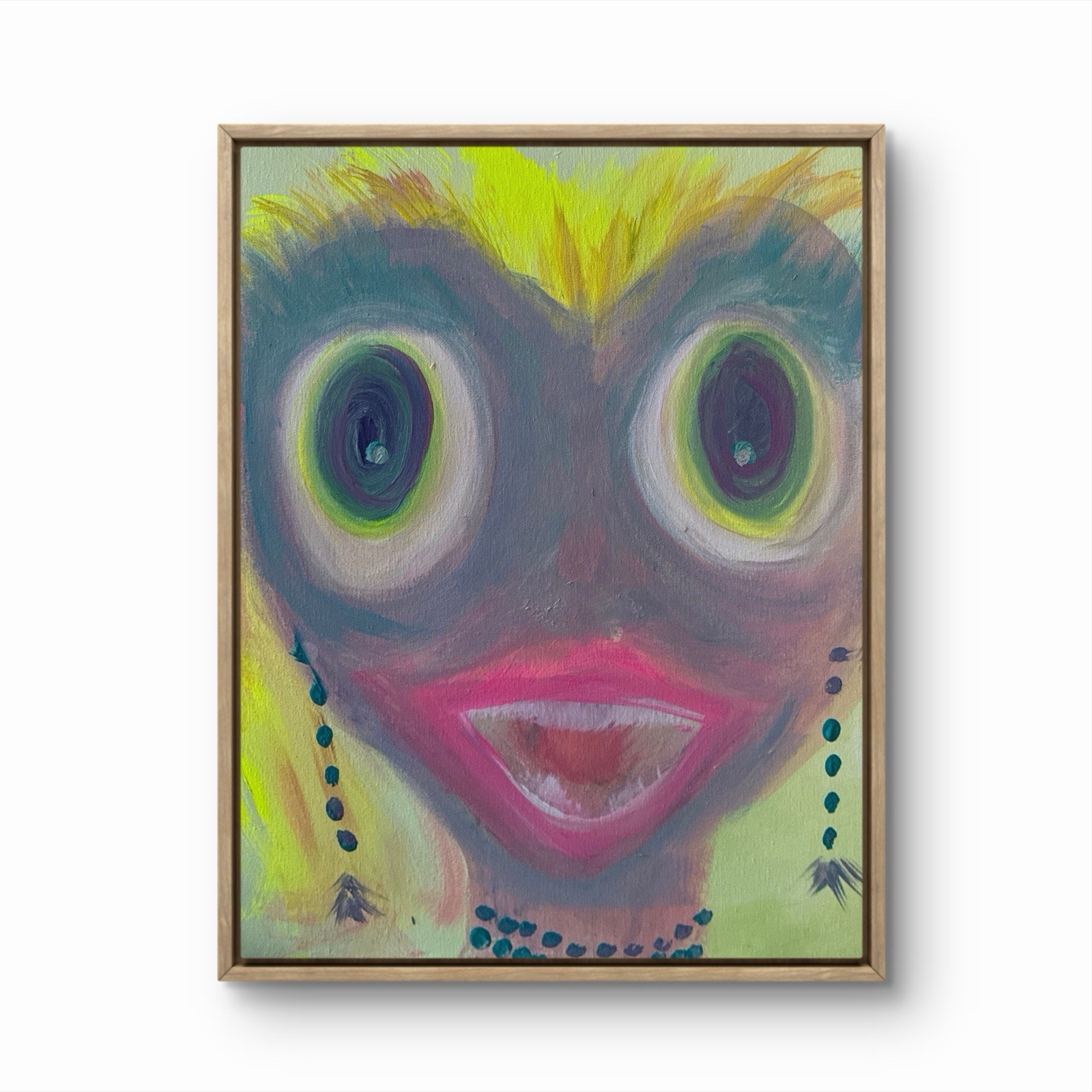 BLESSED#1521 Pretty Sure My IRS Agent Alien 20×16 Original Art Canvas Acrylic