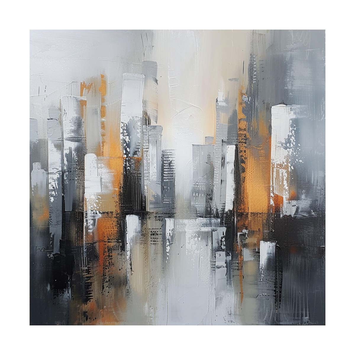 Large Textured Acrylic Abstract Oil Painting On Canvas Handmade Artwork A268