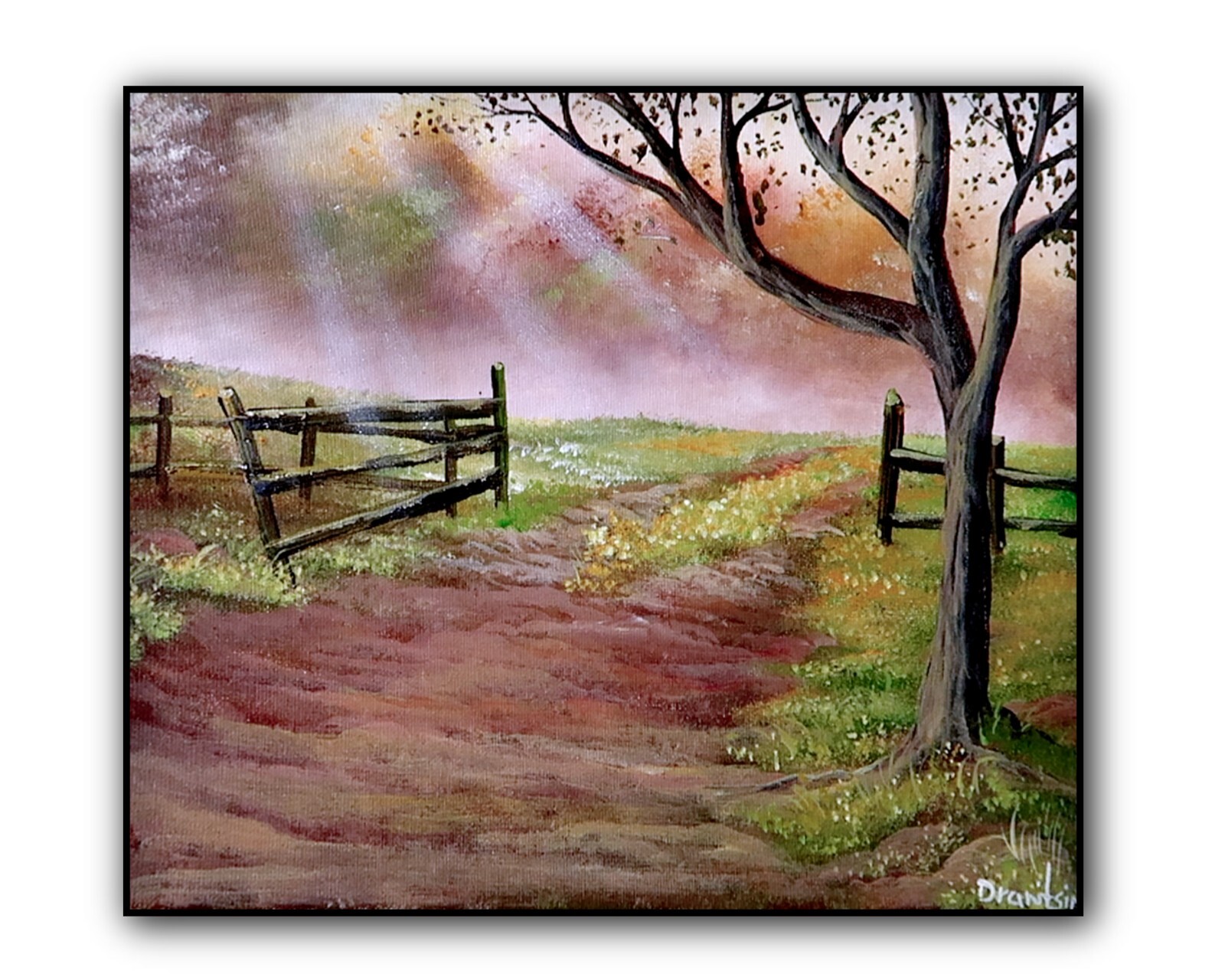 Original Acrylic Landscape Painting 12×14″ CAPTURING MORNING GLOW Wall Art