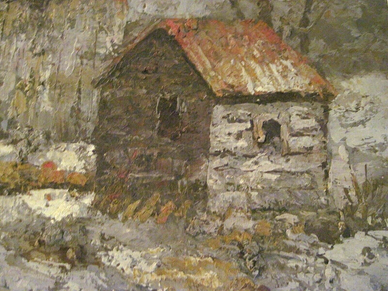 Barton Original Signed Painting Listed Artist Oil On Wood Framed 24″x 36 1/2″
