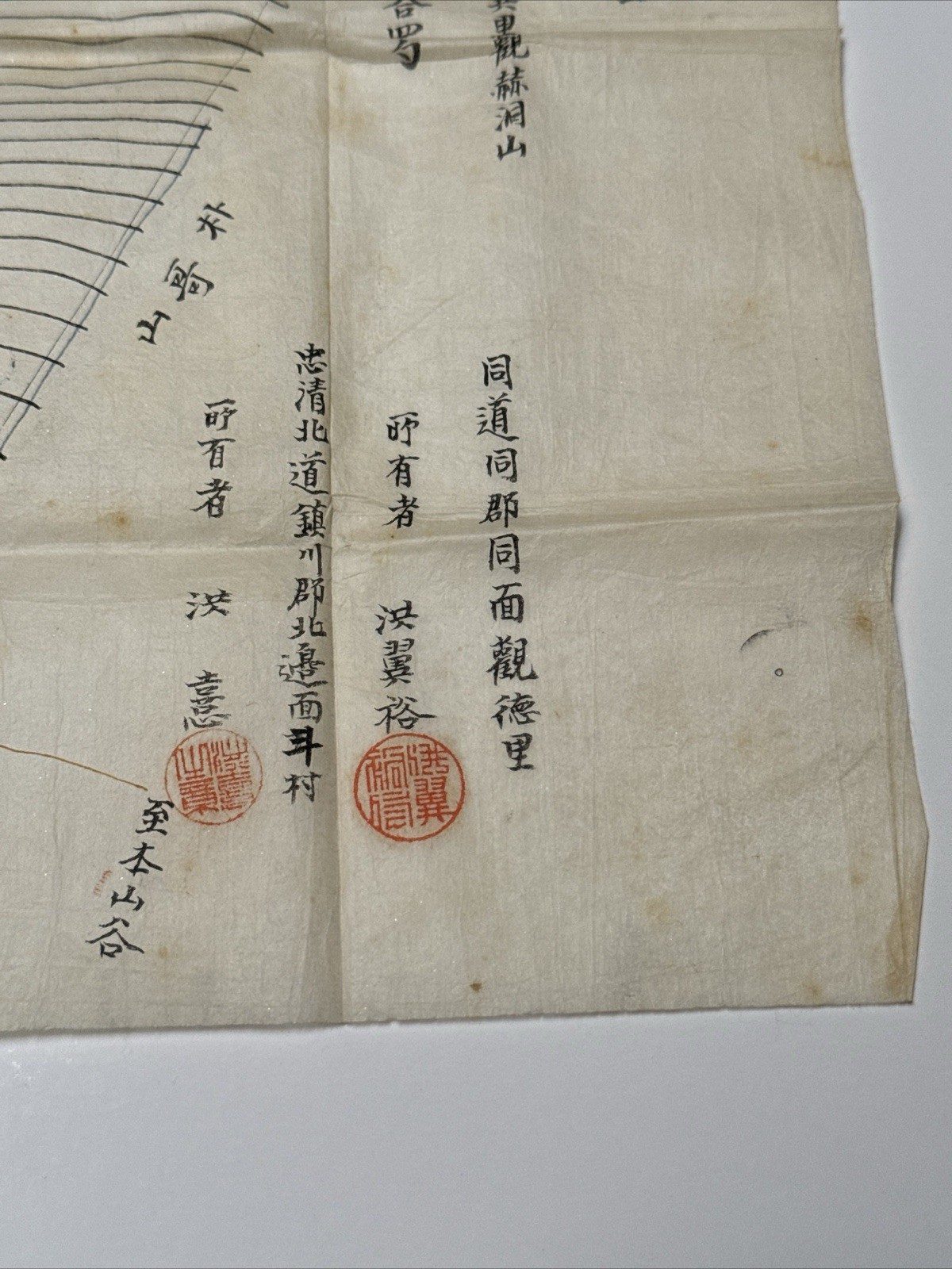 Antique Hand Drawn Map Topographical Chinese Japanese Korean Collection HISTORIC