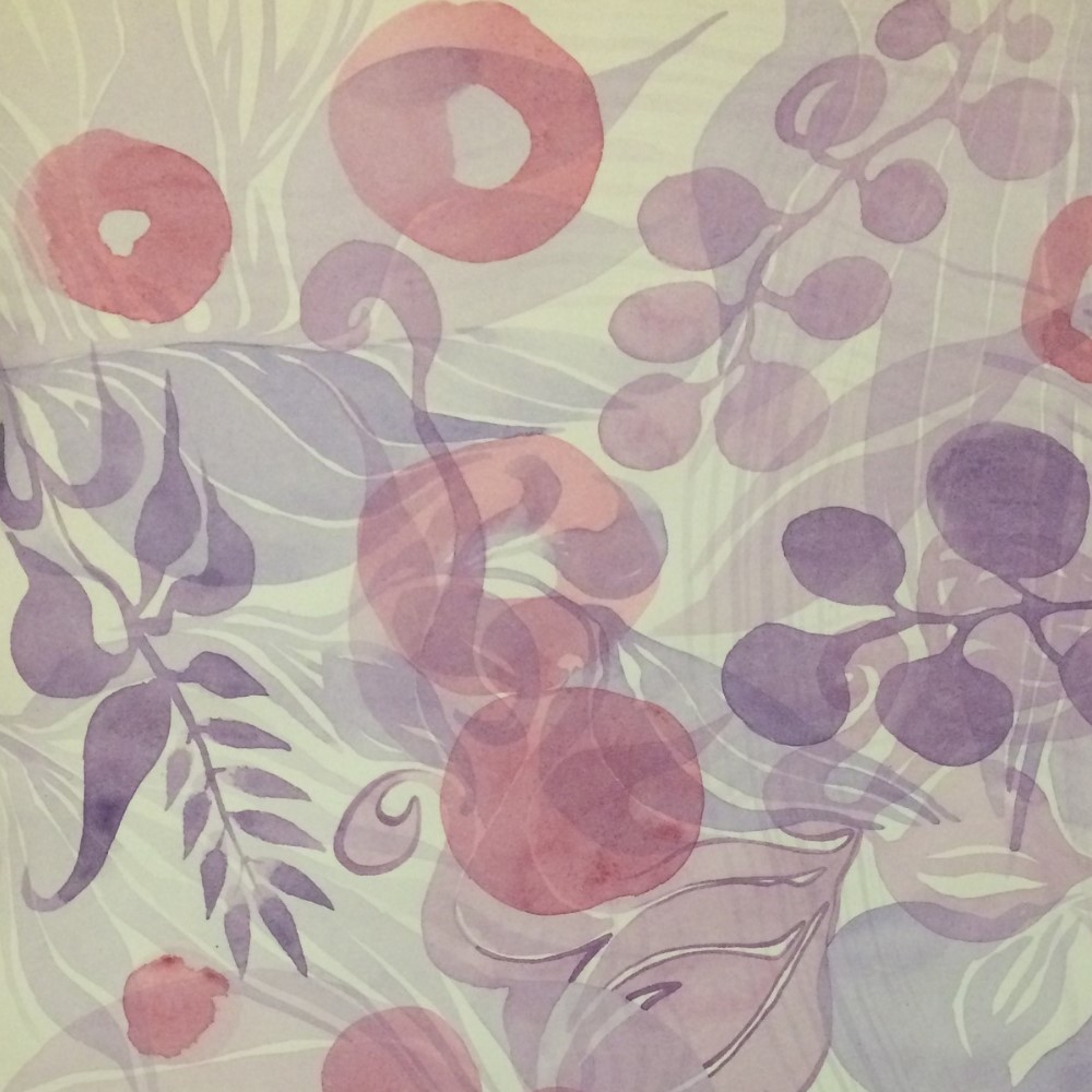Original Artwork Romantic Nature Flower Watercolor Picture Signed Wall Decor A2