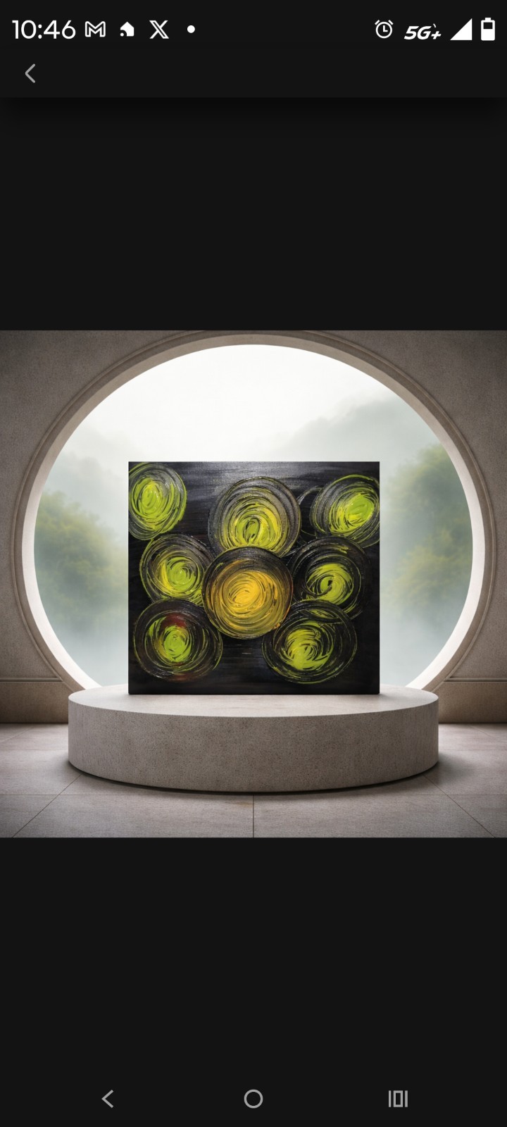 Trey Coppland, Green Light Abstract Acrylic Painting, Medium, 2026 Signed