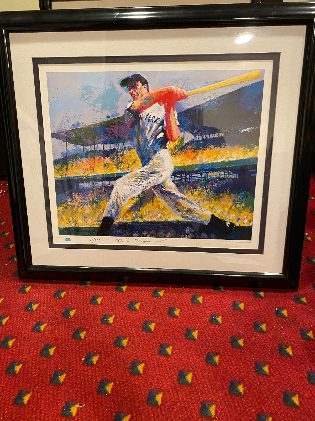 Leroy Neiman PAINTING – Baseball painting – Sports art – Joe Dimaggio Painting