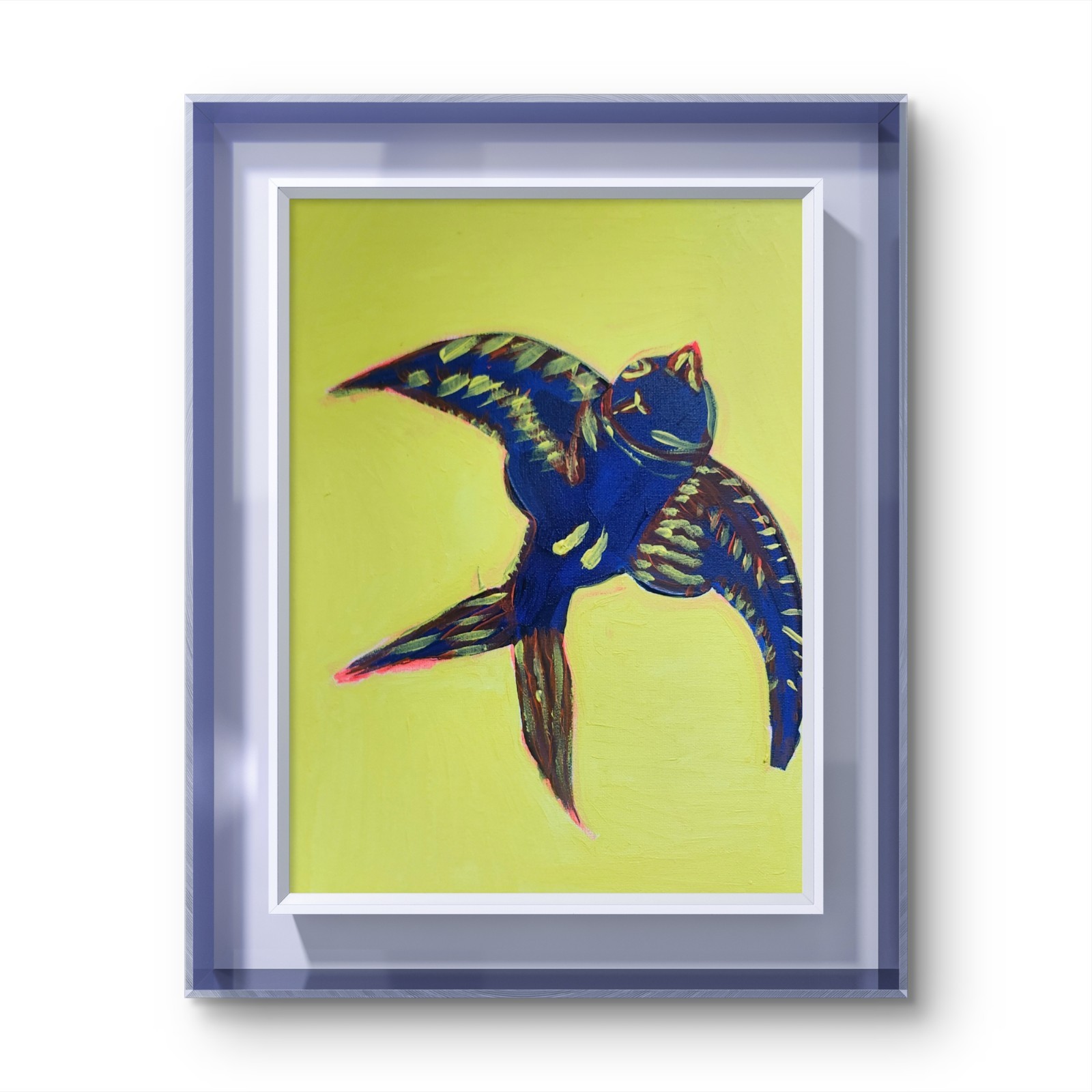 Bird In Flight Colorful Neo Expressionist Original Wall Art 11×14 Canvas.