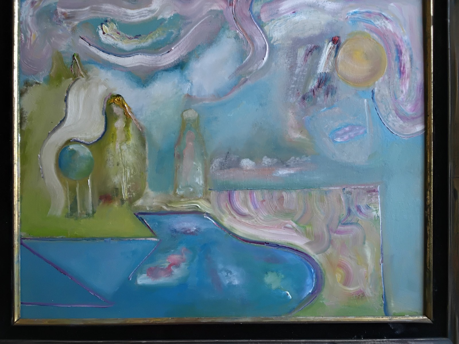 abstract oil on masonite