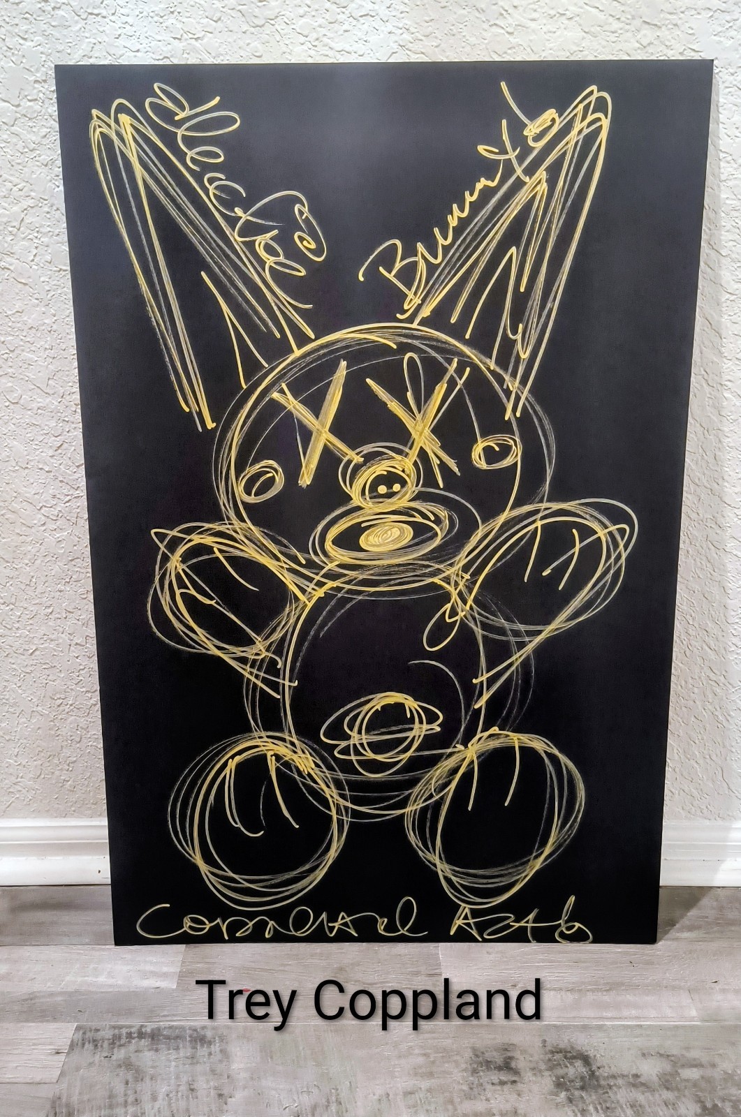 Trey Coppland Electric Bunny Signed 2026 Print 20×30 Unframed