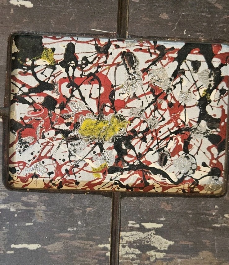 Aaron Ford Original Signed «The Brick House» Oil Enamels