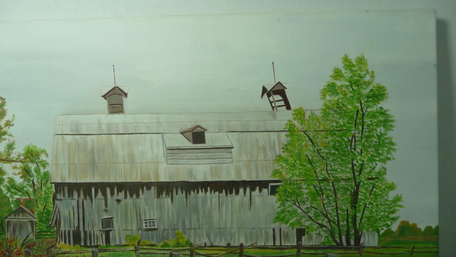 Oil Painting 15.75×11.95 Landscape By Catherine Johnston A View From The Past 98