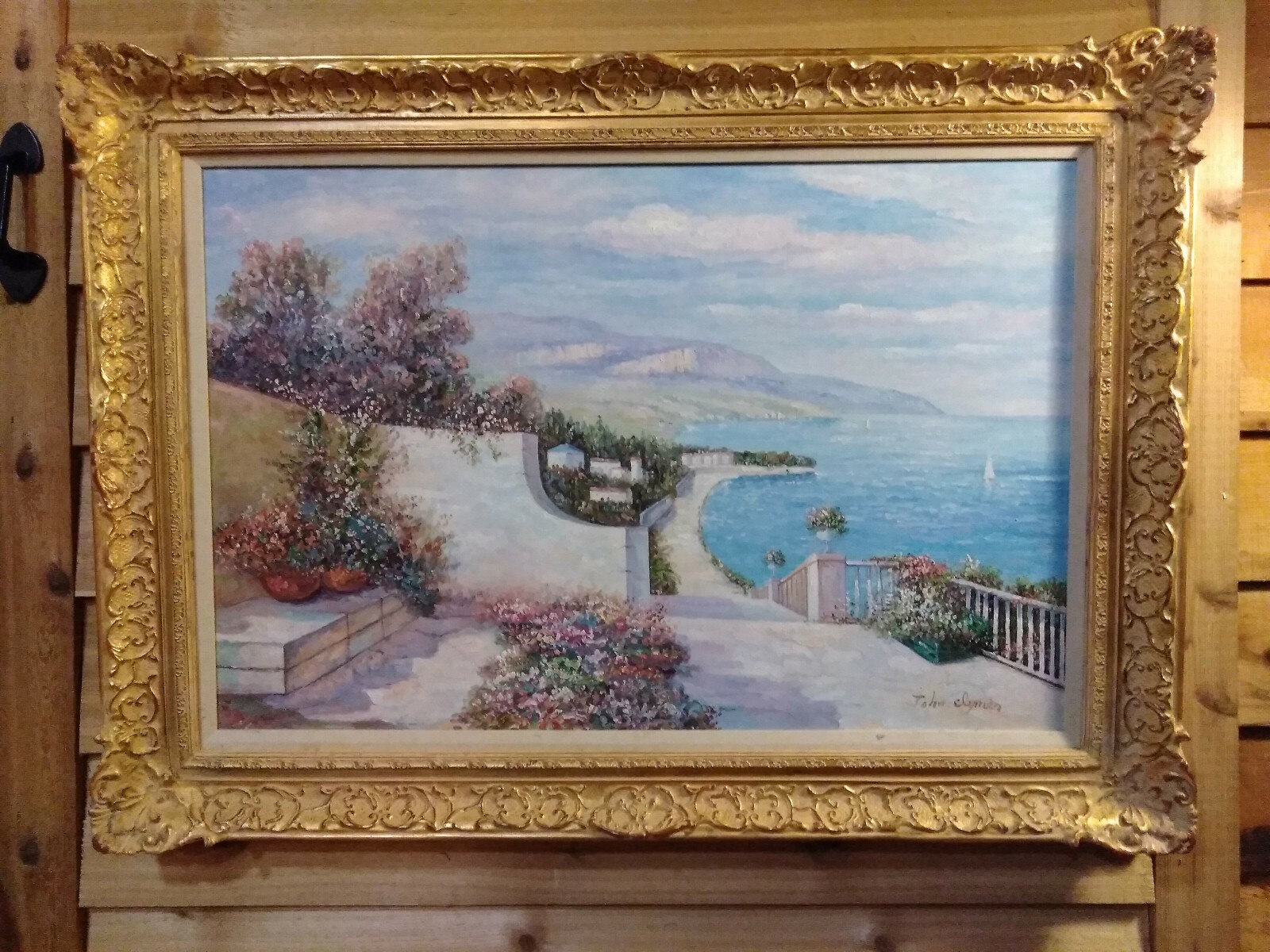 John Clymer Impressionist Oil Painting Listed Artist Very Large Seascape