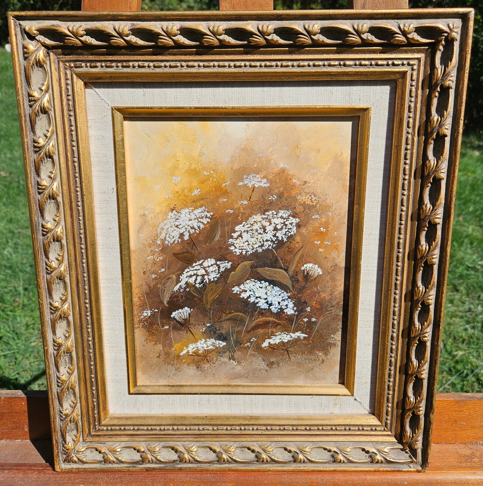 Vintage original oil PAINTING signed Eleanor Mcnerney Fall Leaves