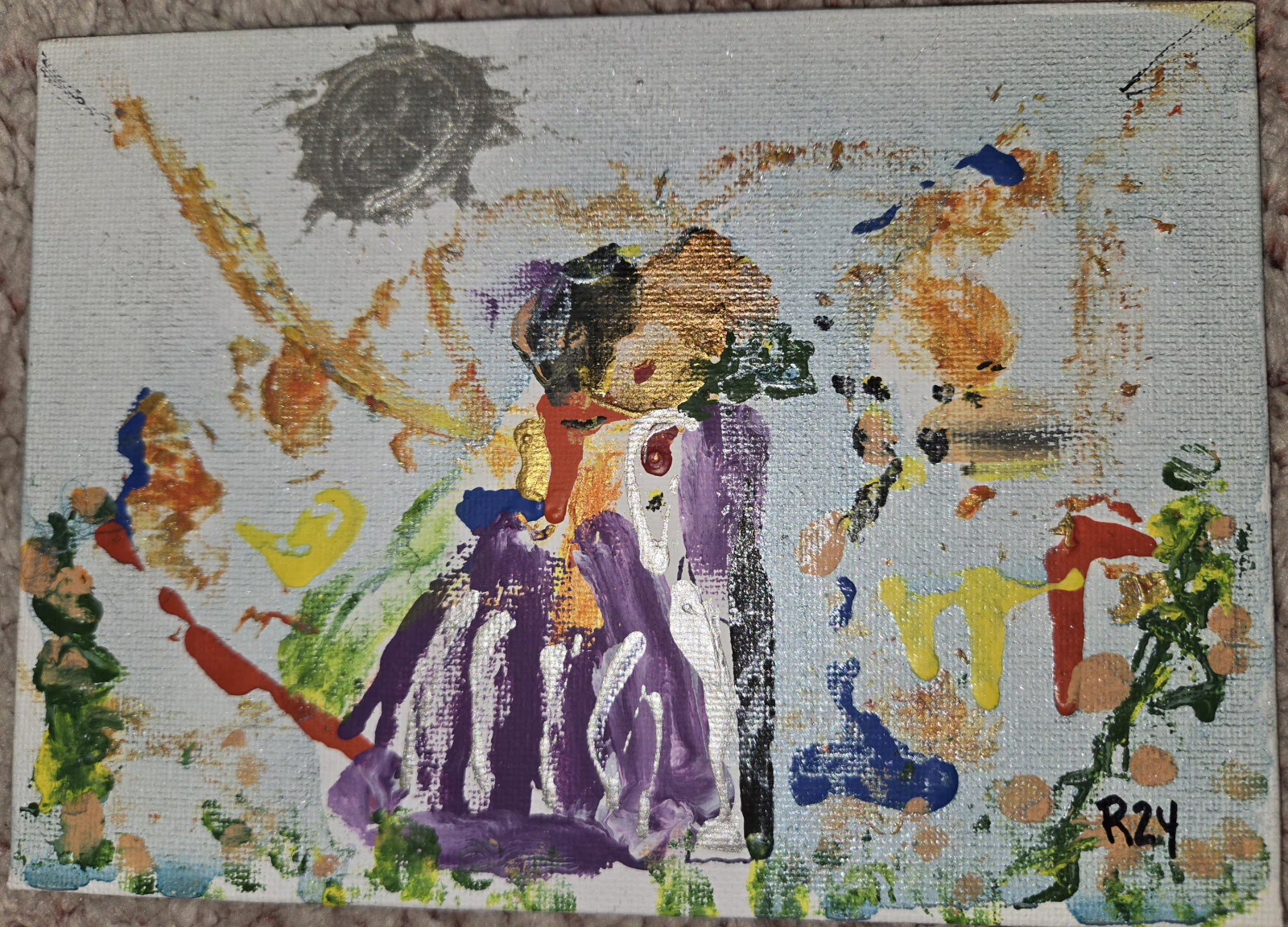 Fairy Tale – Abstract Acrylic & Watercolor Painting, 7×5 inches