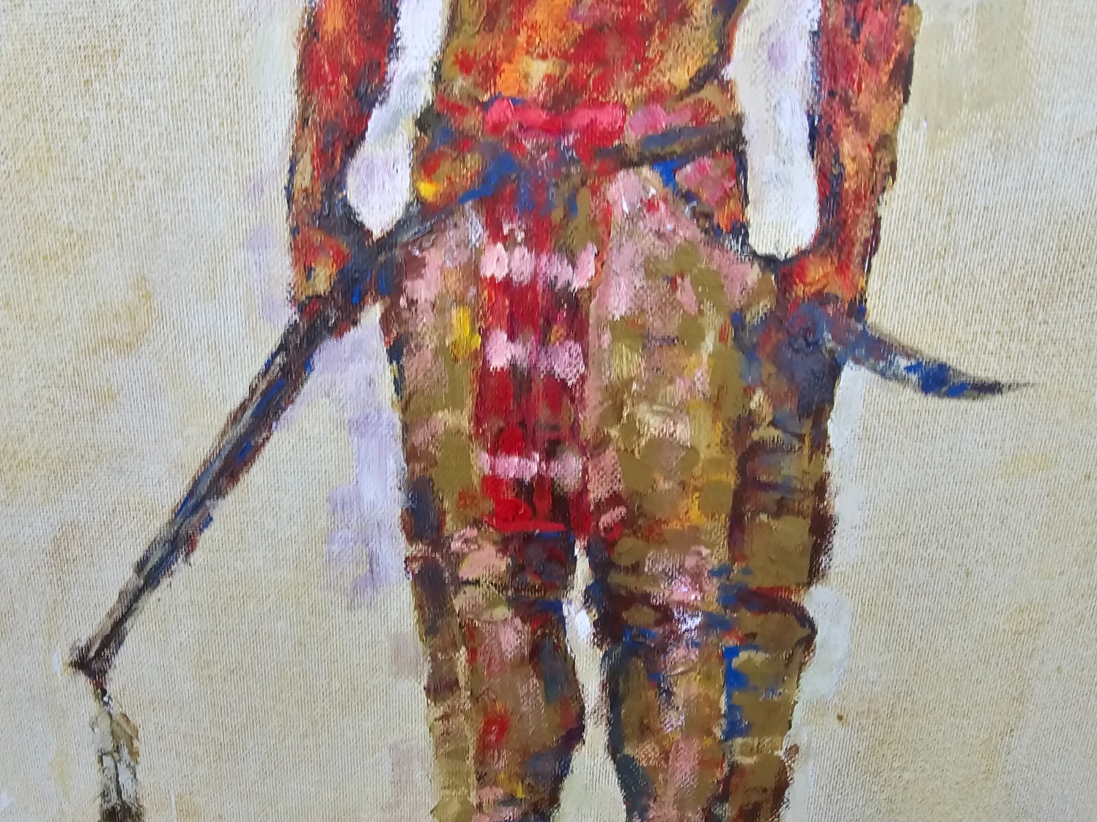 2 Original Native American Indian & Western Cowboy Art Painting Signed Phillips