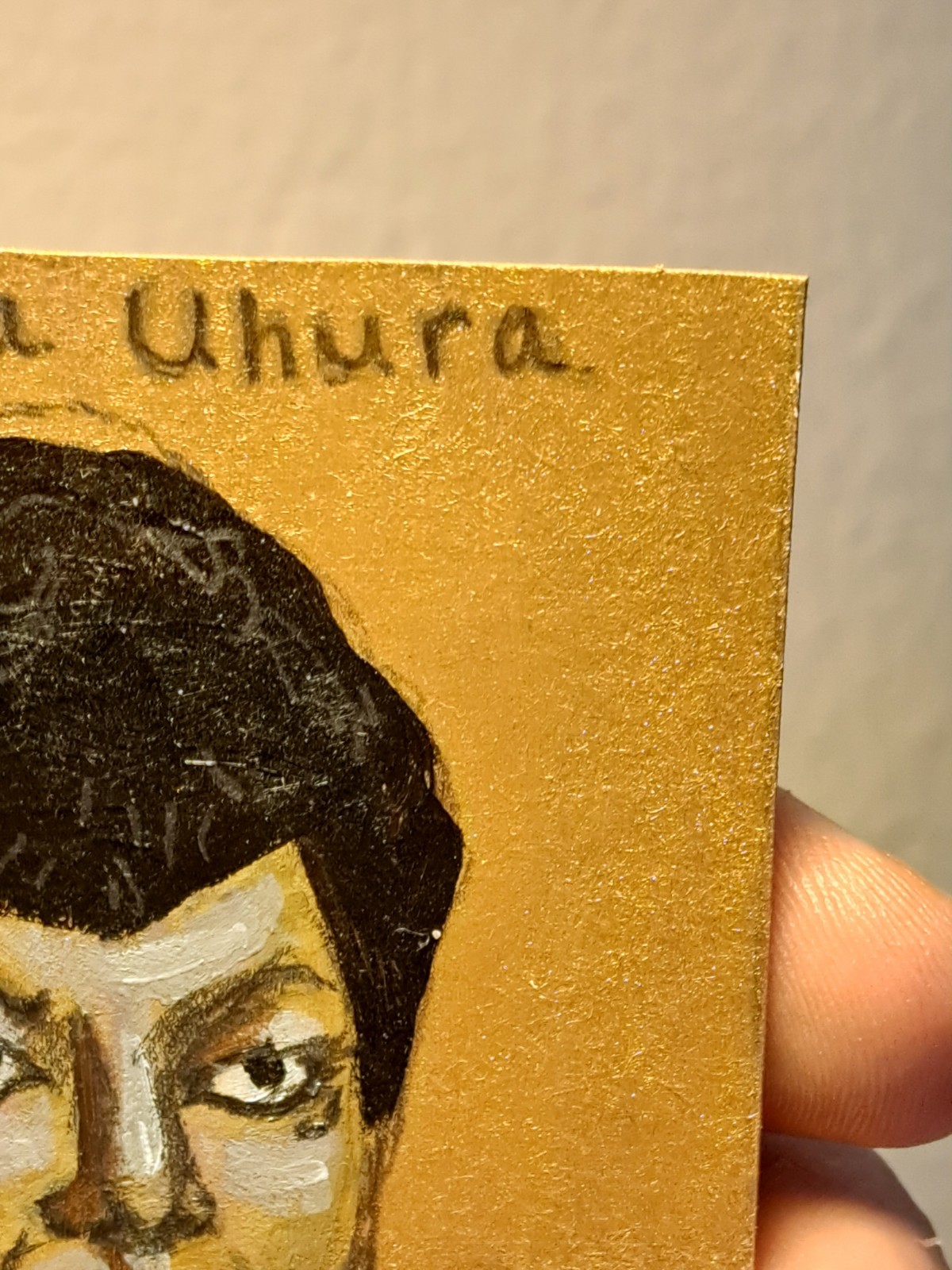 aceo original art card acrylic ink «Lt. Uhura, Star Trek» (ooak) Limit 1/1