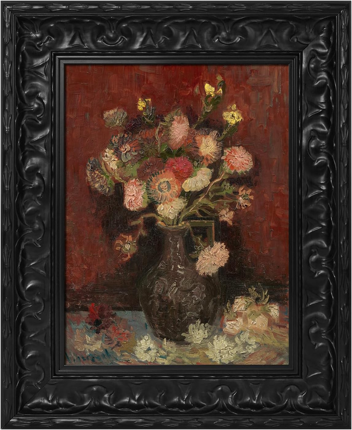 Antique DIY Wood Frame for 20X24 Canvas Paintings, No Front & Back, 2.6″ Wide Vi