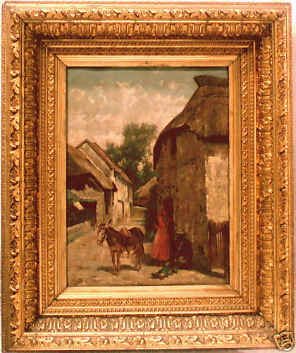 MAGNIFICENT 19 c OIL ON CANVAS PAINTING BY ARTHUR POTTER ENGLISH LISTED ARTIST