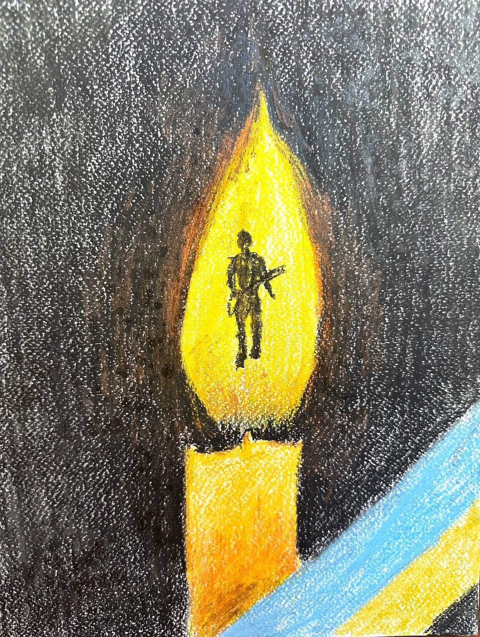 Picture of a Ukrainian artist ,»Eternal memory to the soldi», the war in Ukraine