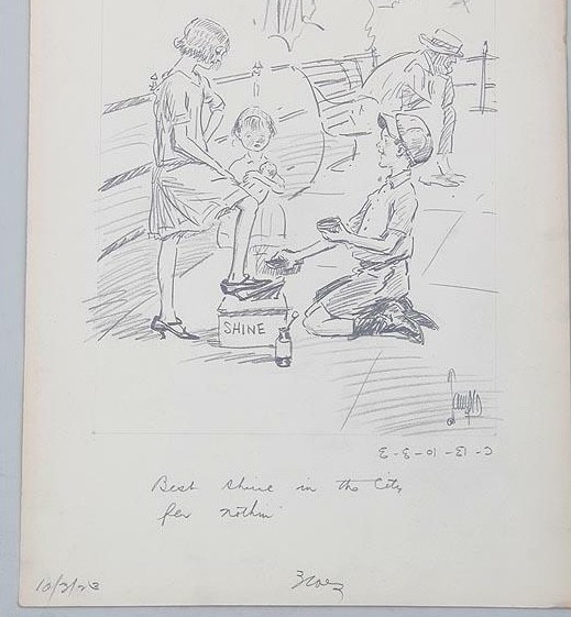HARRY C TEMPLE American Illustrator «Best Shine in the City for nothing» dated
