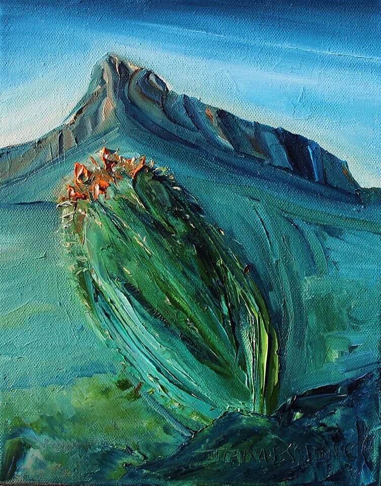 «The Barrel Cactus » by James Dick | Impressionist | Oil Painting | Landscape