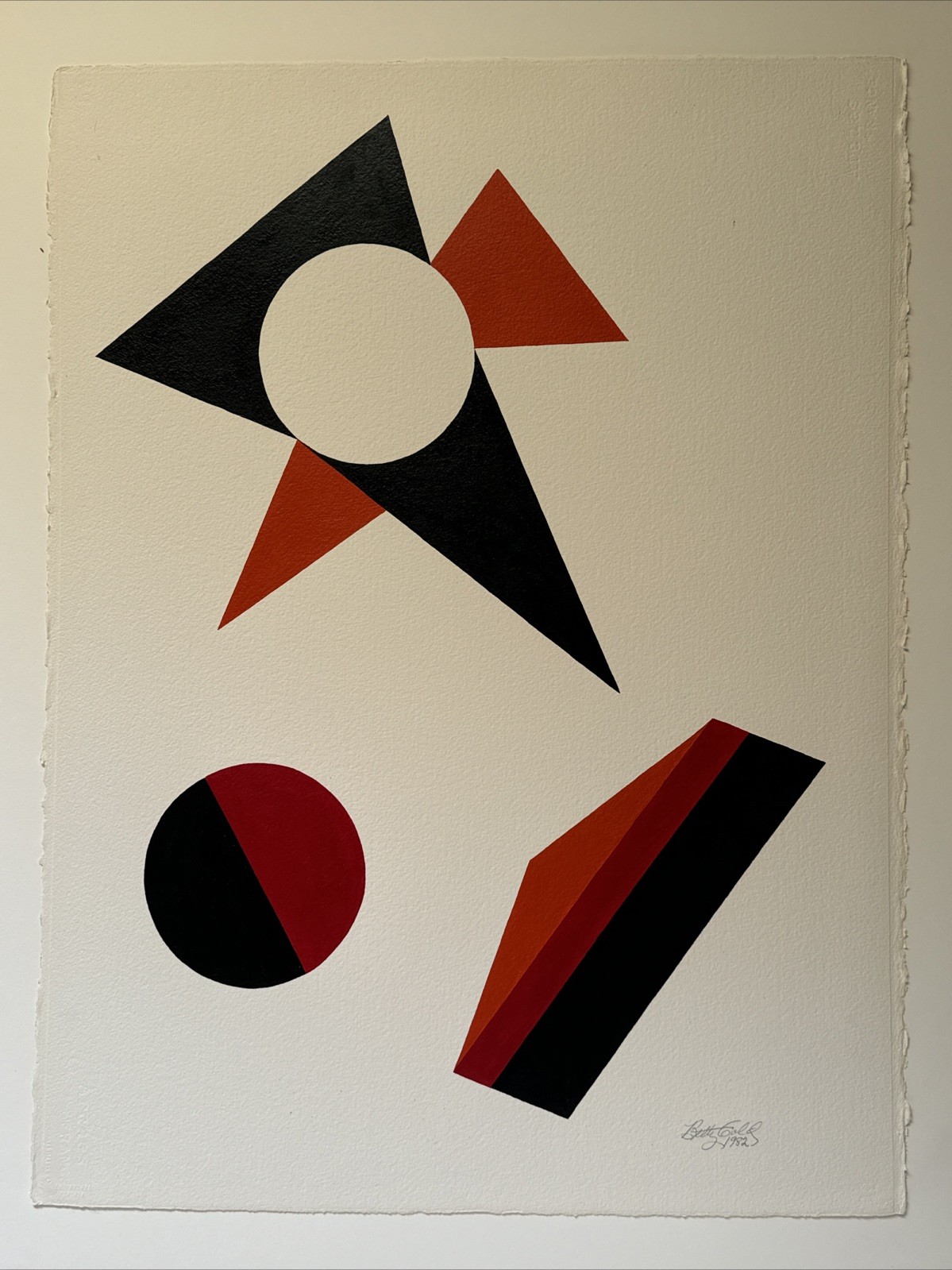 BETTY GOLD PAINTING CONSTRUCTIVISM CUBISM ABSTRACT MODERNISM VINTAGE FAMOUS ART