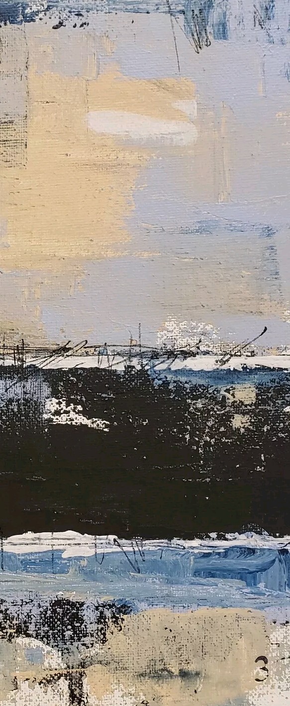 No.636 Original Abstract Modern Minimal Texturd Art Painting By K.A.Davis