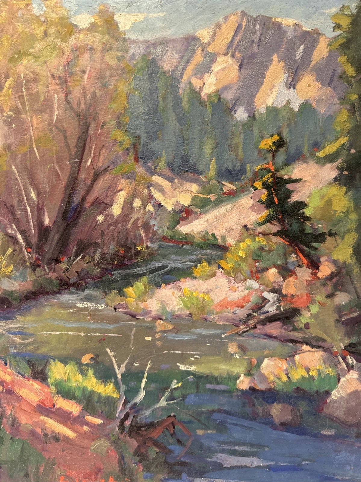 American Landscape Painting Mountains California Silvio Silvestri Impressionist