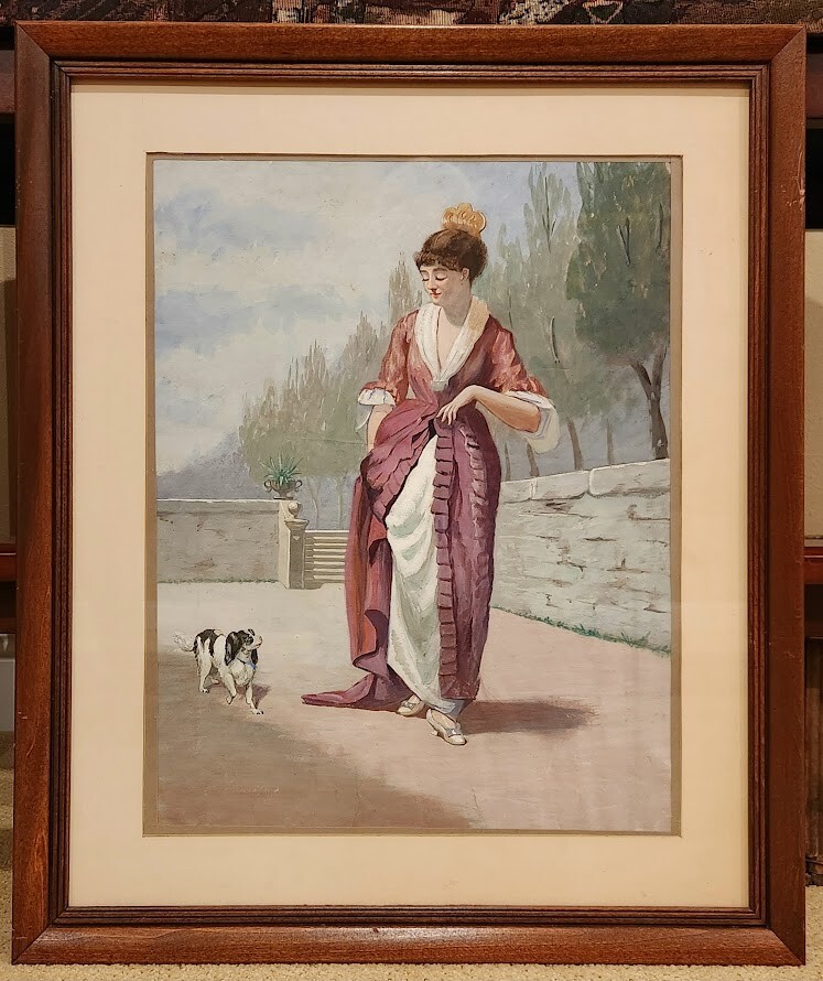 Charles Henry Turner – Double-Sided Estate-Stamped Art Painting & Self Portrait
